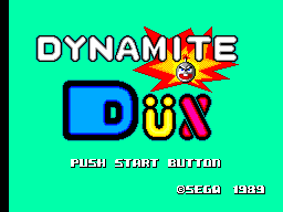 Dynamite Dux (Europe) Title Screen